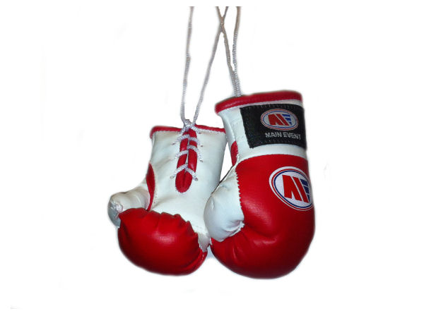 Main Event Mini Replica Hanging Boxing Gloves - Red